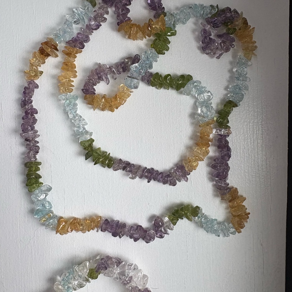 Multicolor Beaded Necklace and Bracelet Set